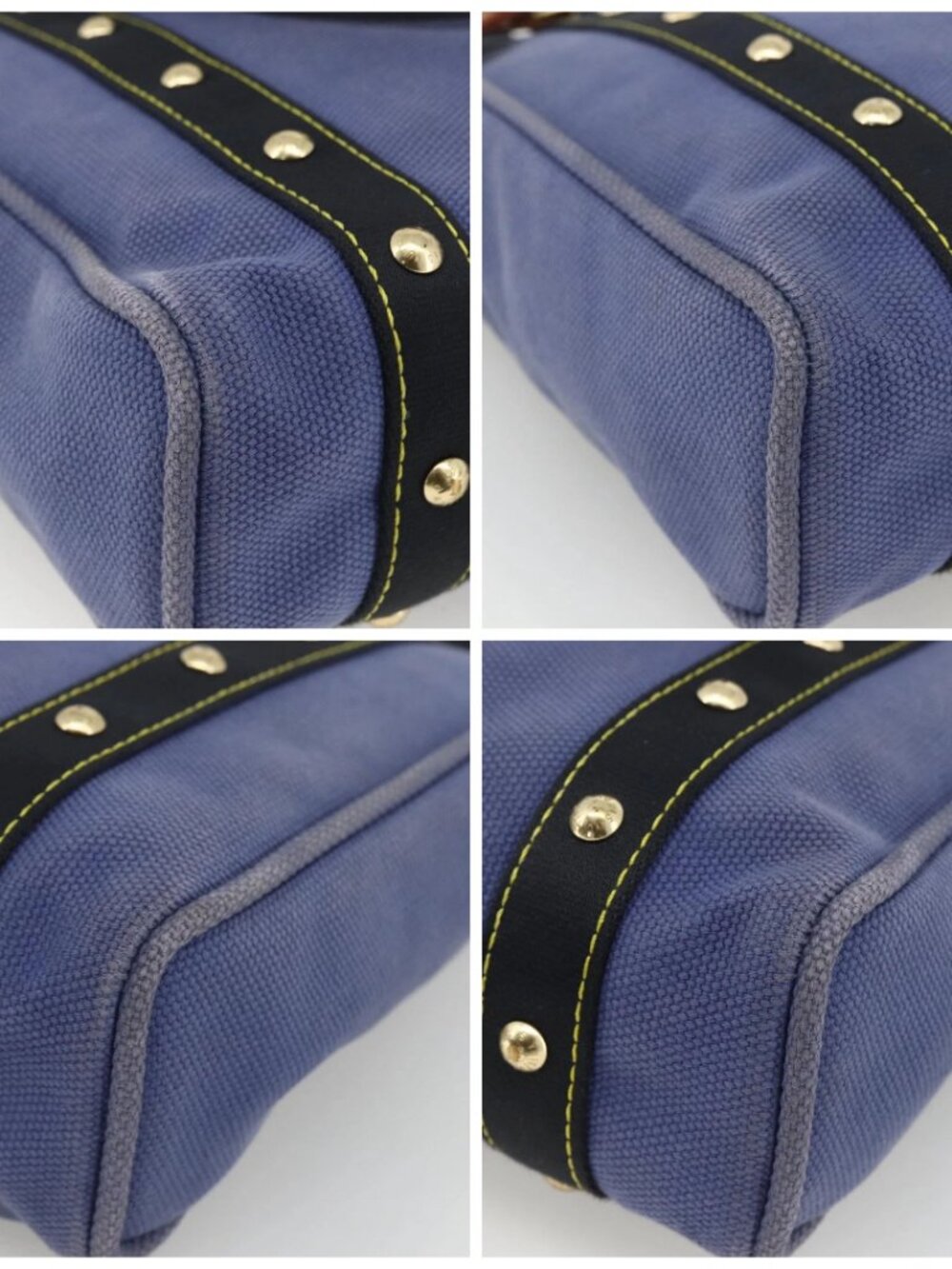 LOUIS VUITTON Antigua Cabas MM Tote Bag Blue M40087 LV Auth ka3019 - Picture 14 of 16